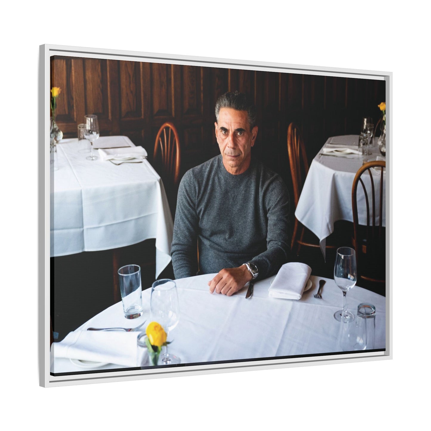 Skinny Joey Merlino Autographed - "We Can Go Anywhere" Matte Canvas, Black Frame