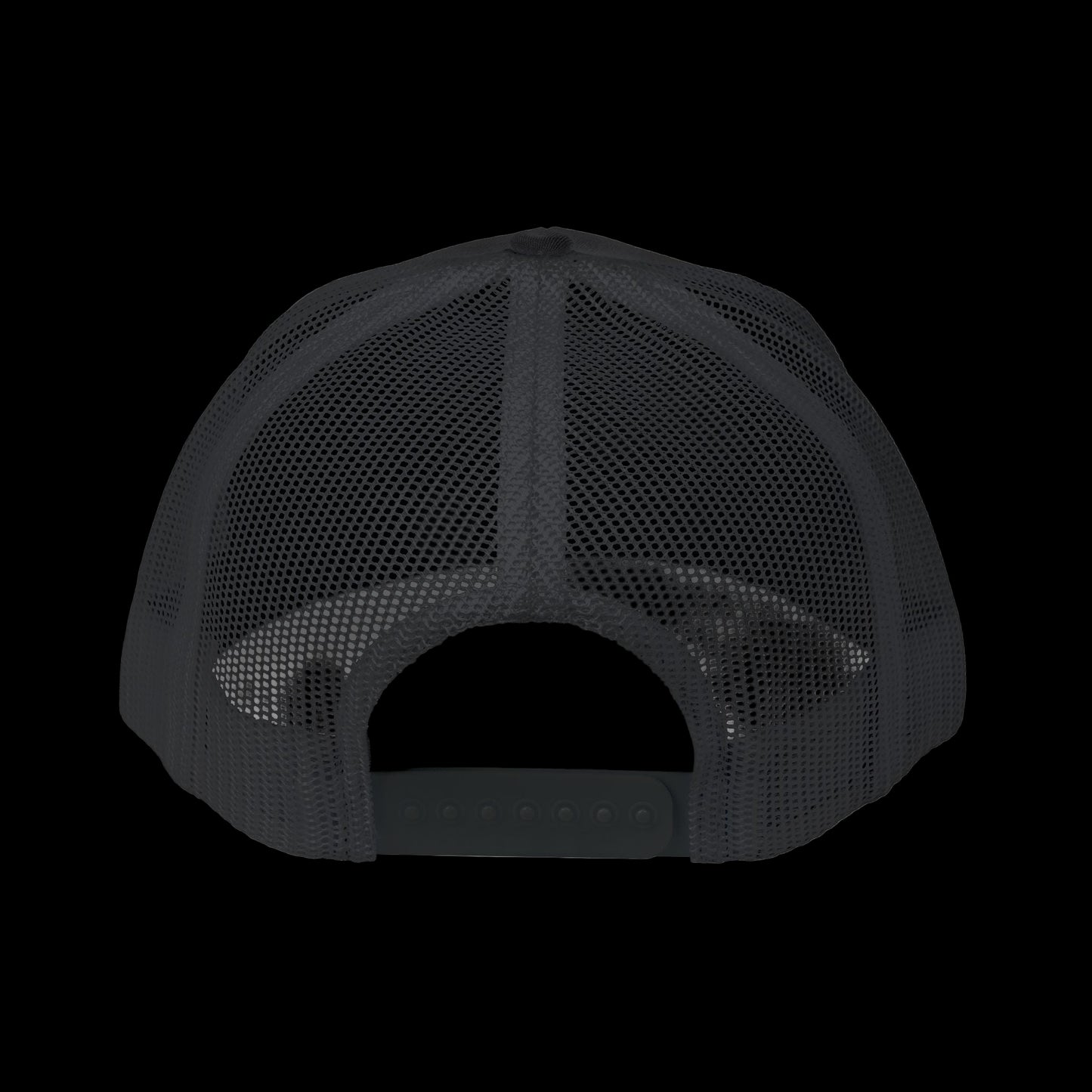 Black mesh cap on a white background