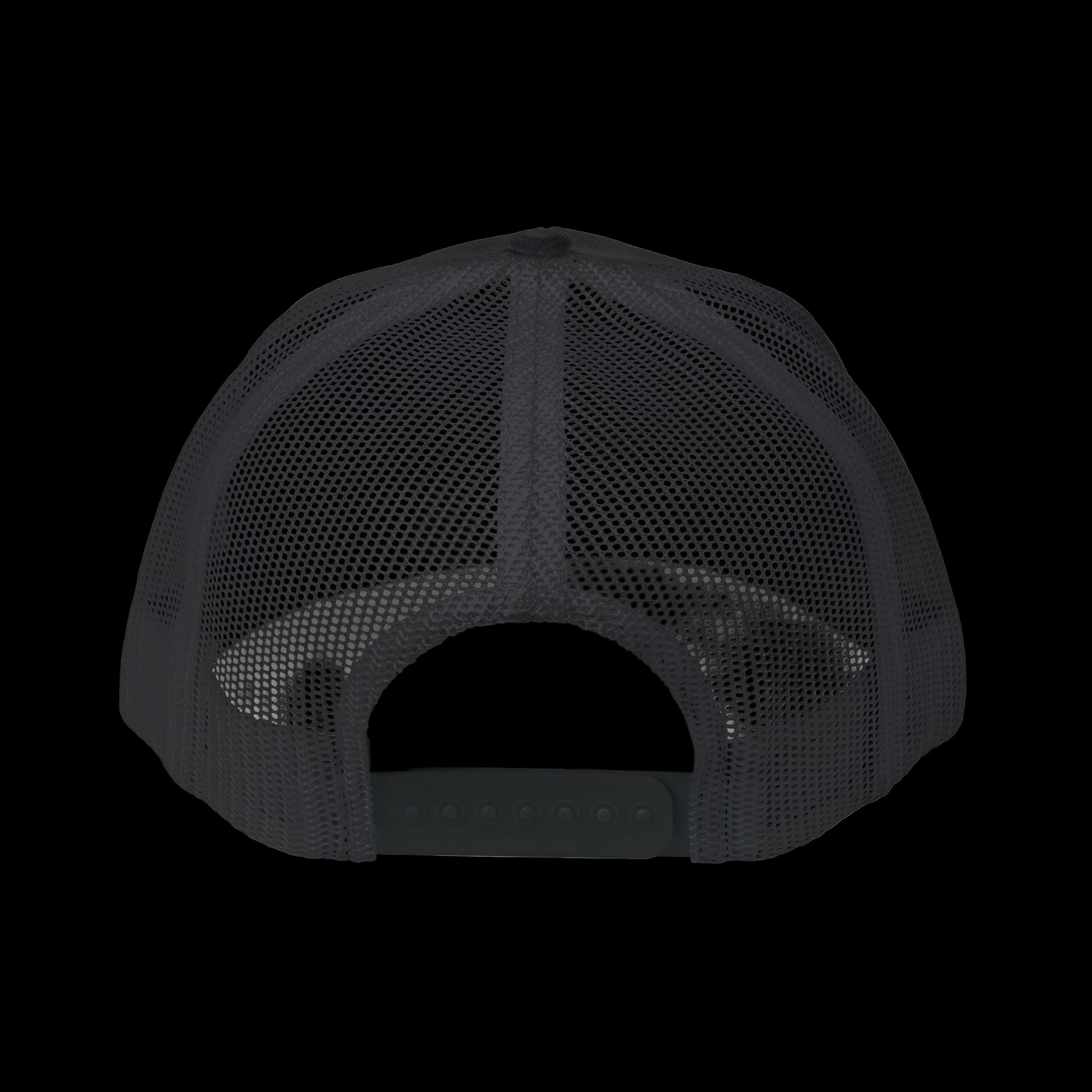 Black mesh cap on a white background