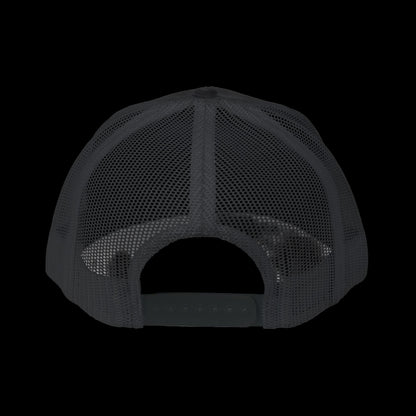 Black mesh cap on a white background