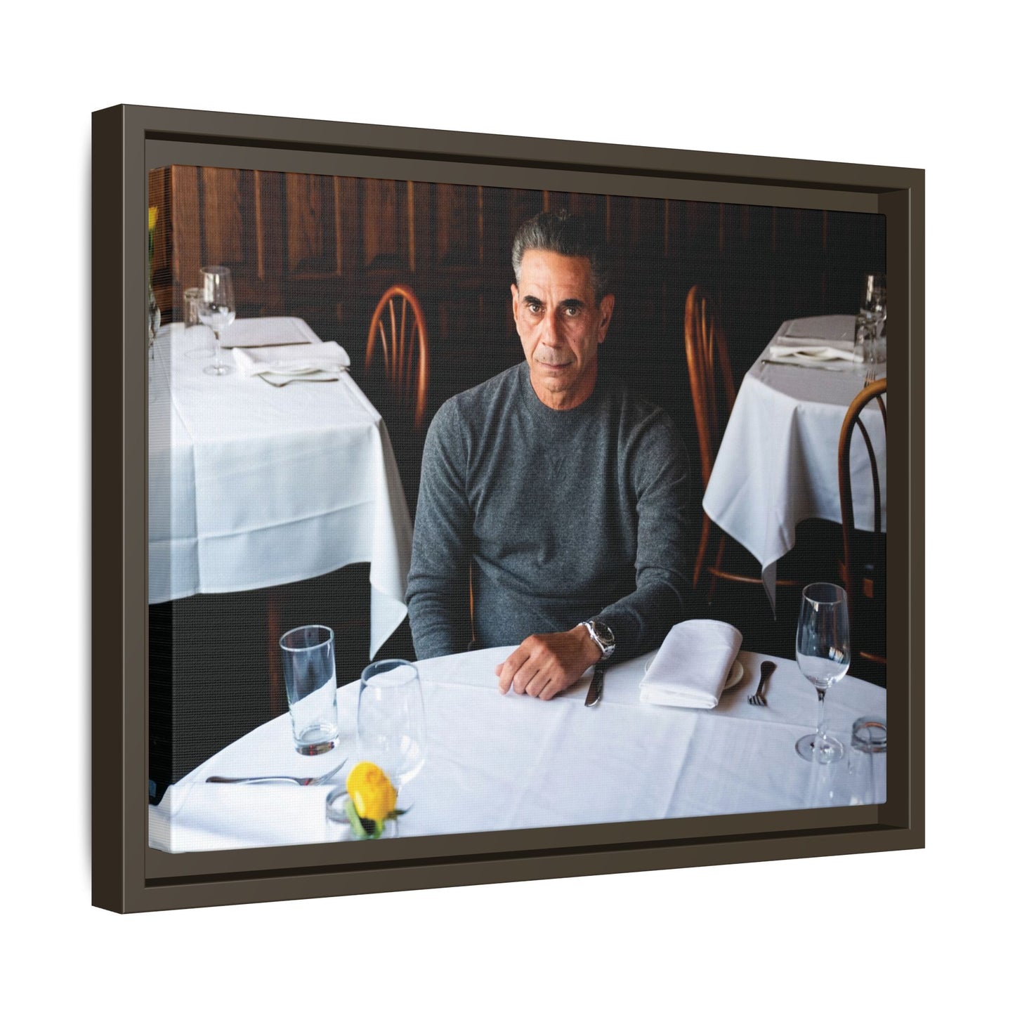 Skinny Joey Merlino Autographed - "We Can Go Anywhere" Matte Canvas, Black Frame