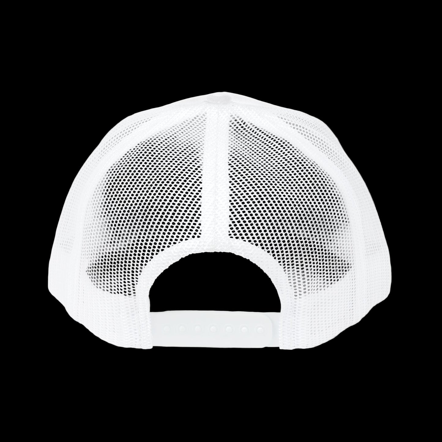 White mesh cap on a white background
