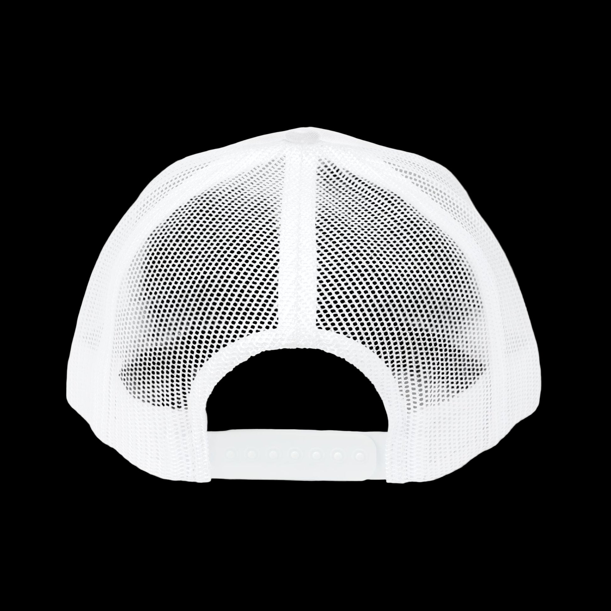 White mesh cap on a white background