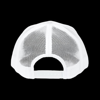 White mesh cap on a white background