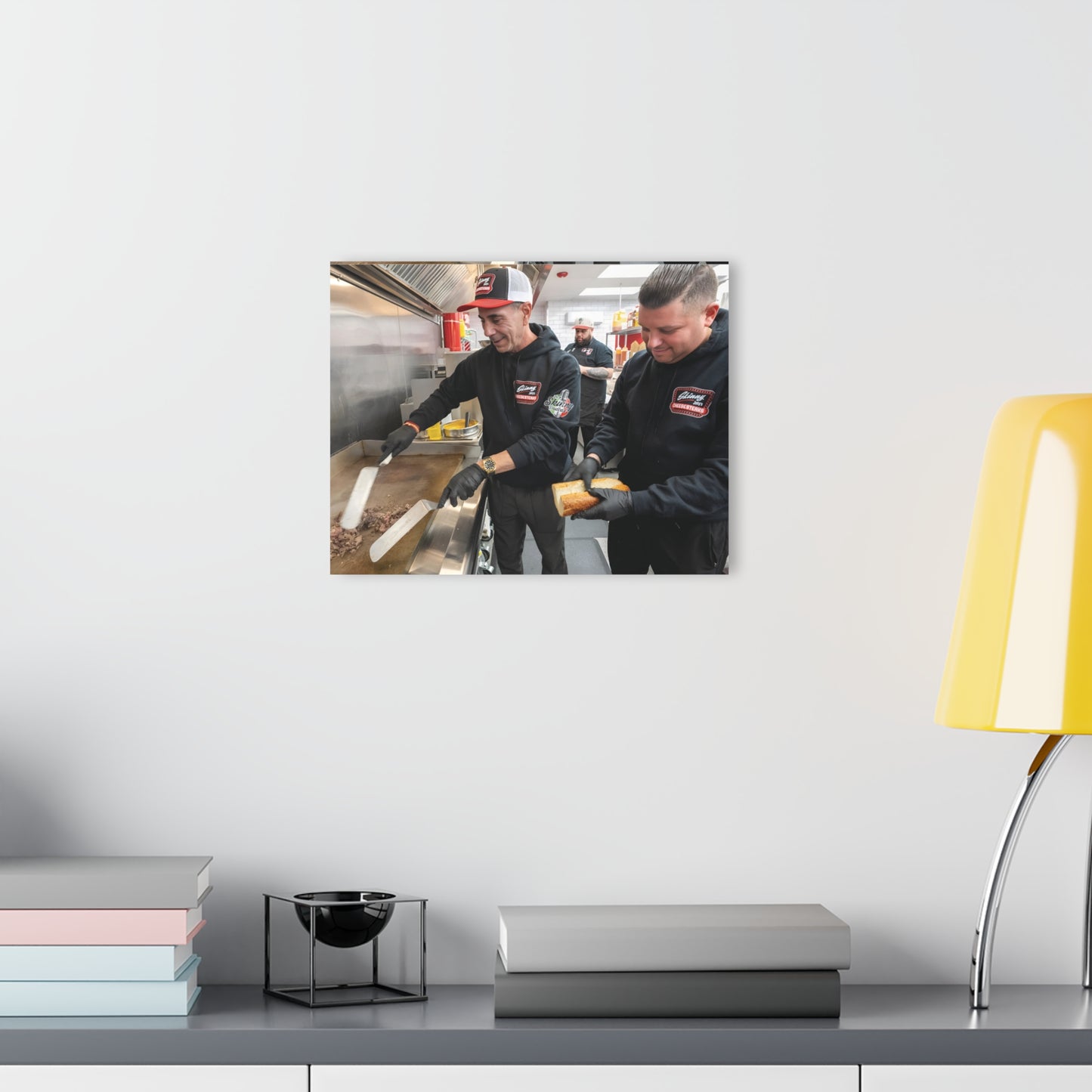 Skinny Joey Merlino and Lil Snuff @ Skinny Joey’s Cheesesteaks Acrylic Wall Art
