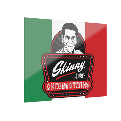 Skinny Joey's Cheesesteaks Logo Italian Flag Acrylic Print Wall Art