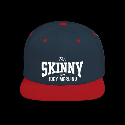 The Skinny with Joey Merlino embroidered cap in navy and red, Joseph Merlino Philadelphia merch