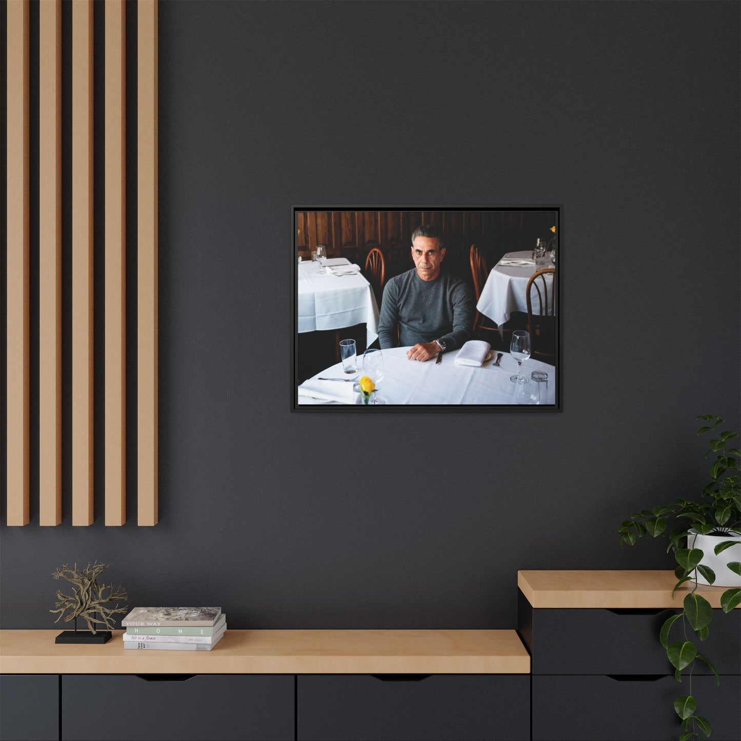 Skinny Joey Merlino Autographed - "We Can Go Anywhere" Matte Canvas, Black Frame