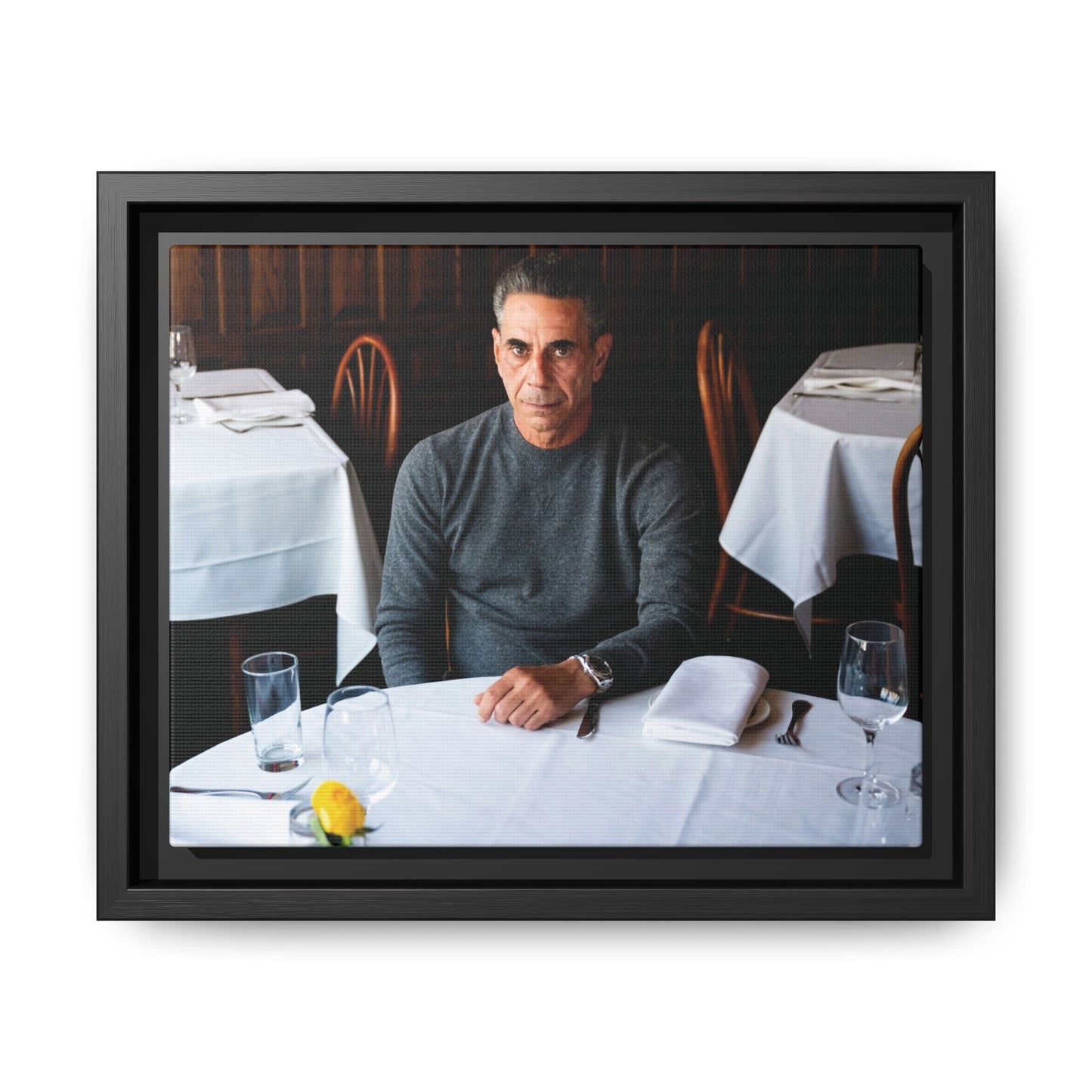 Skinny Joey Merlino Autographed - "We Can Go Anywhere" Matte Canvas, Black Frame