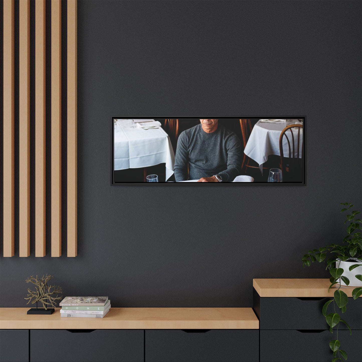 Skinny Joey Merlino Autographed - "We Can Go Anywhere" Matte Canvas, Black Frame