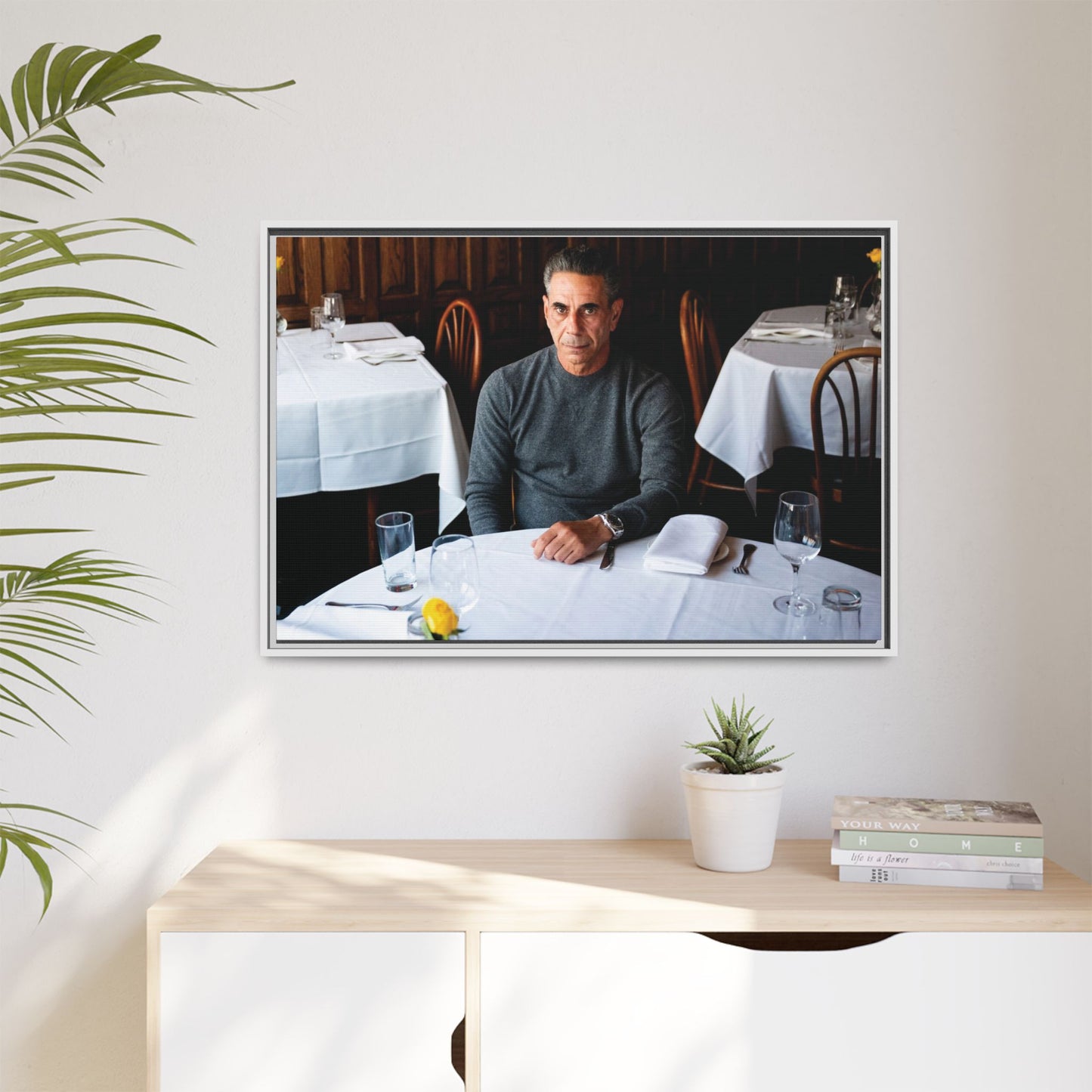 Skinny Joey Merlino Autographed - "We Can Go Anywhere" Matte Canvas, Black Frame