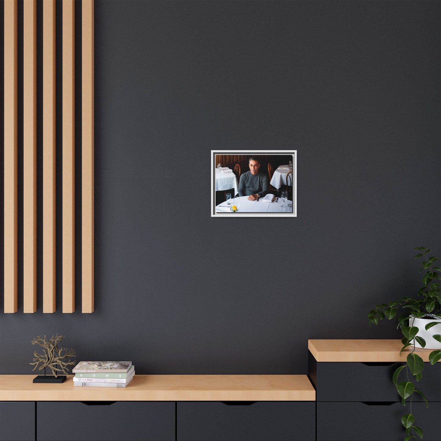 Skinny Joey Merlino Autographed - "We Can Go Anywhere" Matte Canvas, Black Frame