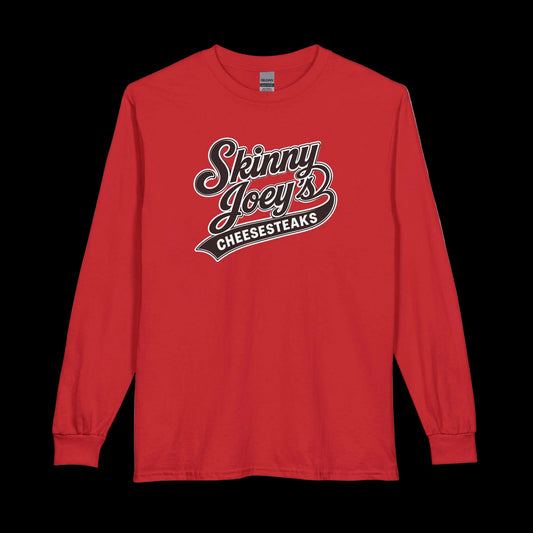 Skinny Joey’s Cheesesteaks Long Sleeve Tee — Retro Diner Logo Shirt