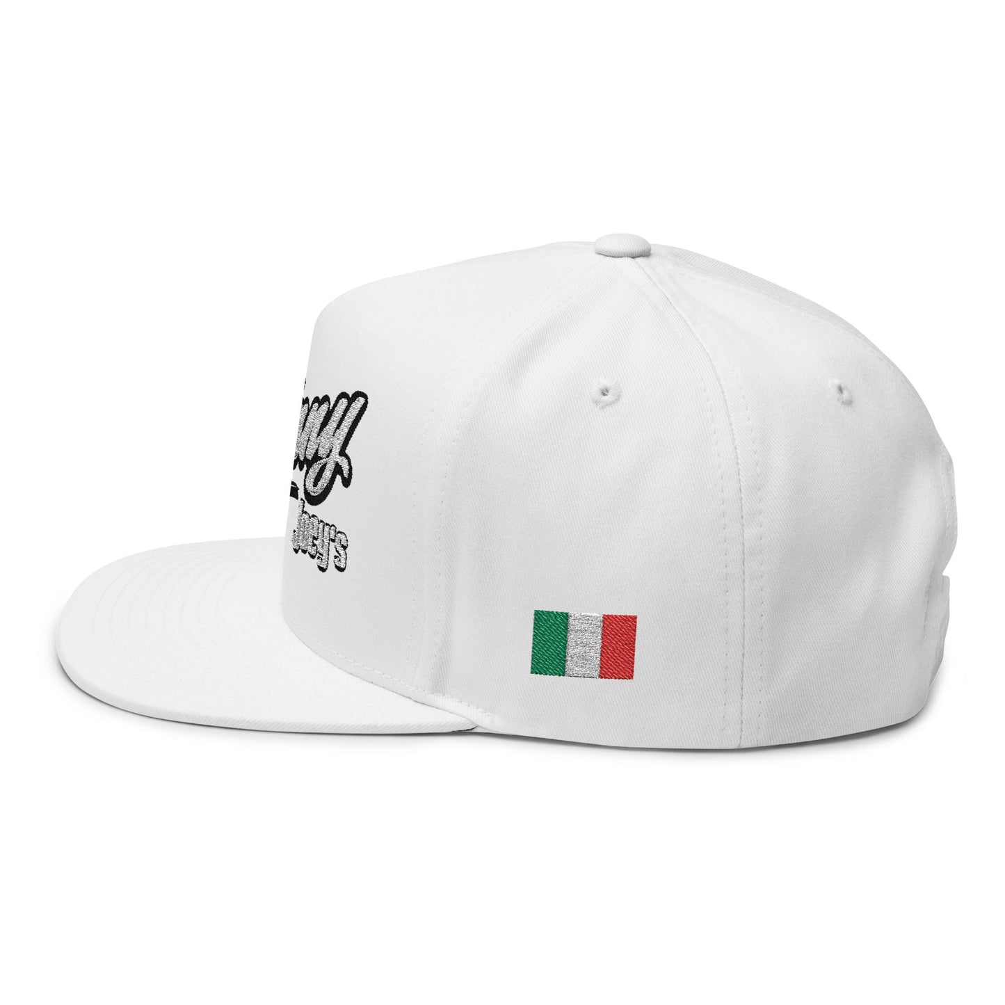 Embroidered Flat Bill Cap — 'Skinny Joey's' Vintage Script Snapback