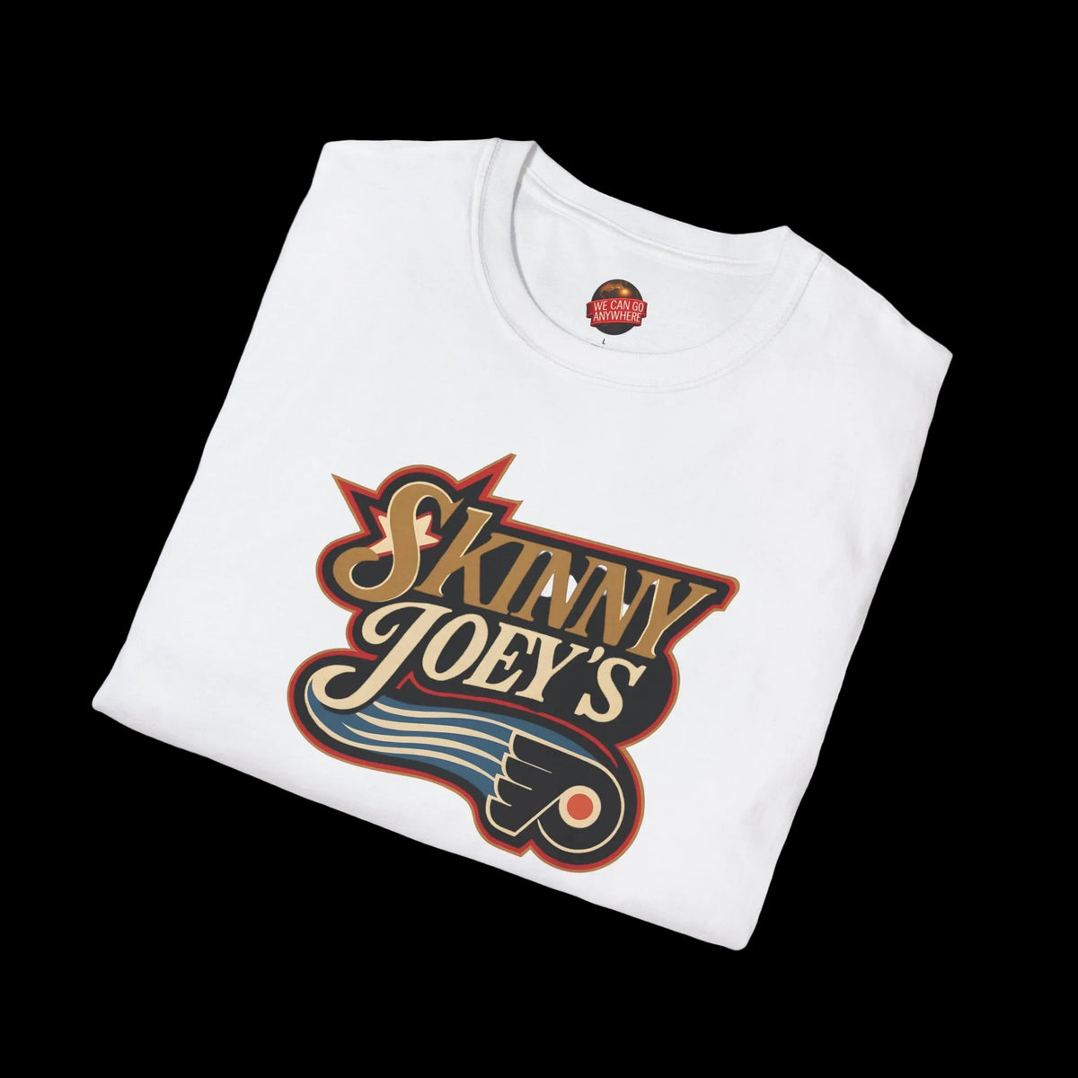 Retro Flyers graphic tee, gallery photo 9, Skinny Joey Merlino Philly mob merch