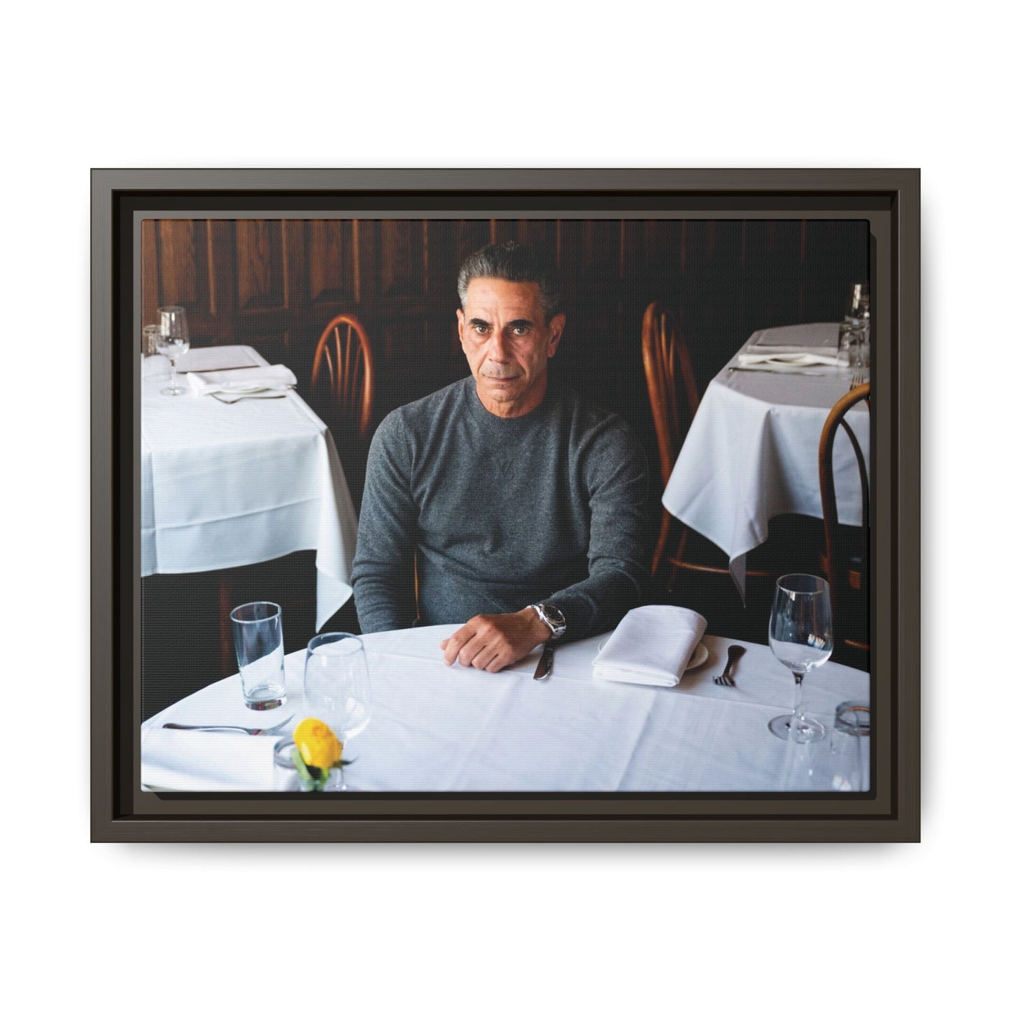 Skinny Joey Merlino Autographed - "We Can Go Anywhere" Matte Canvas, Black Frame