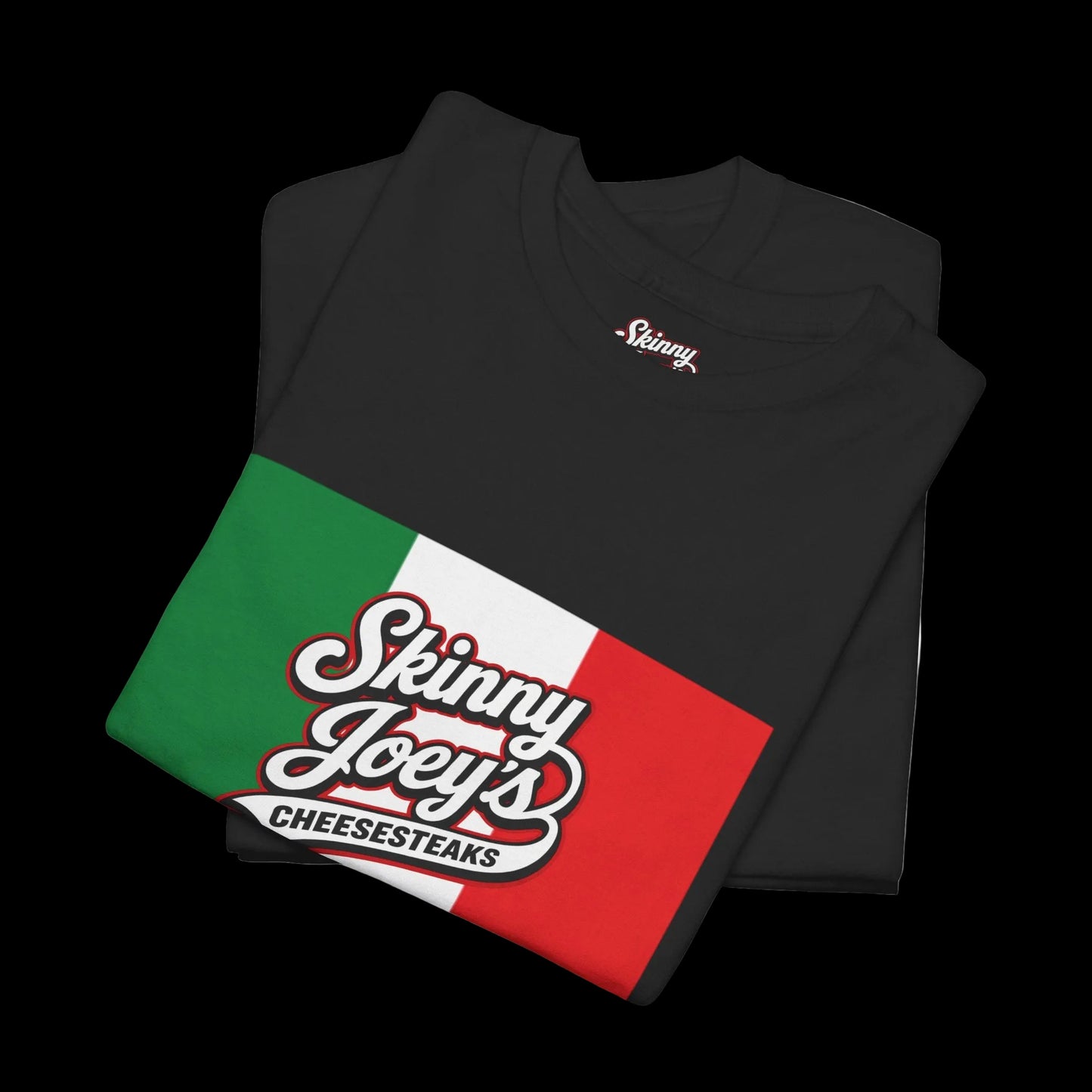 Italian Flag 'Skinny Joey's' Logo T‑Shirt