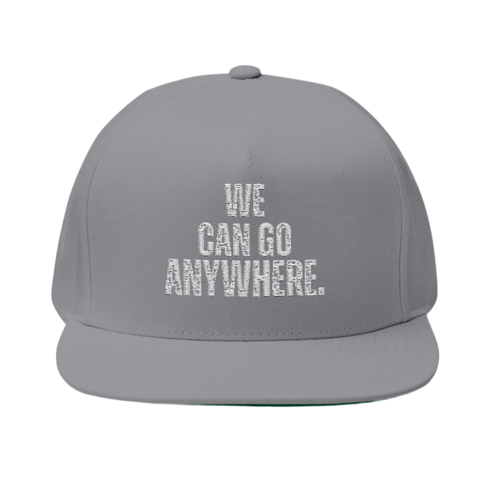 We Can Go Anywhere Statement Snapback Hat - lifestyle photo - Skinny Joey's Cheesesteaks