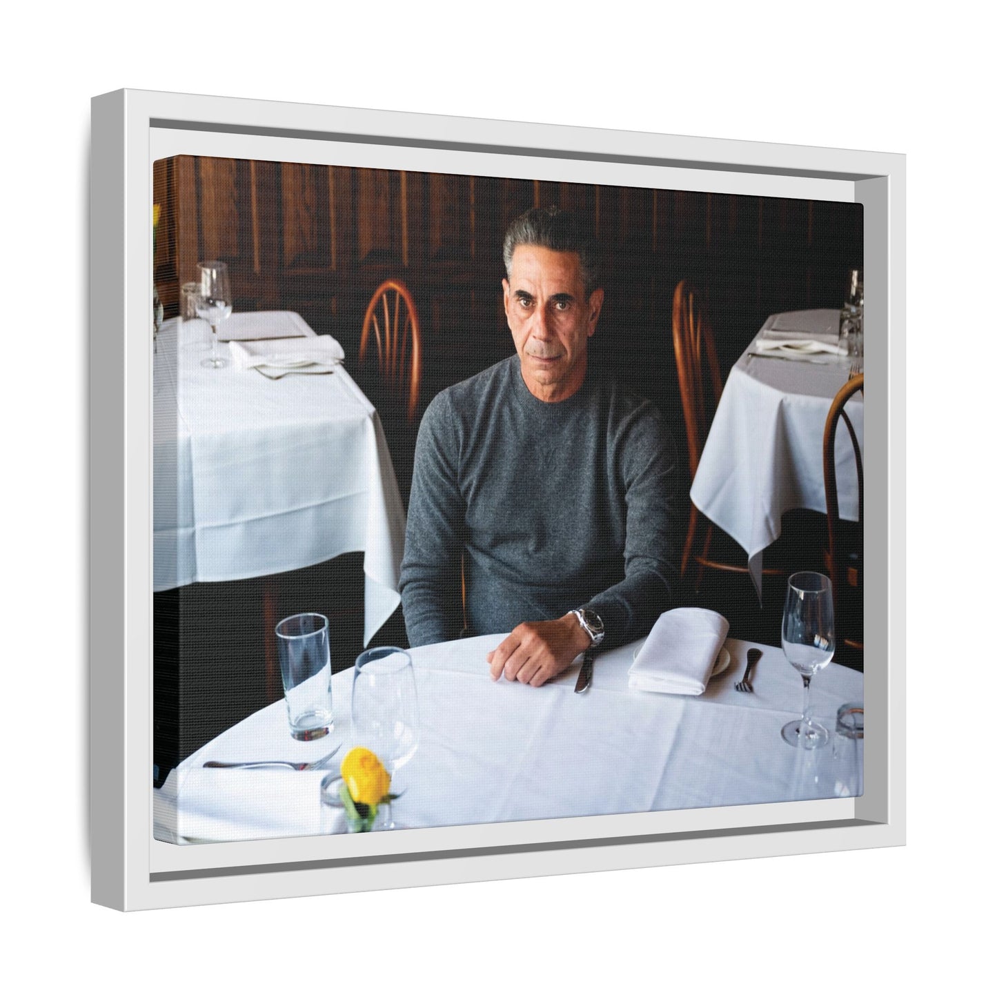 Skinny Joey Merlino Autographed - "We Can Go Anywhere" Matte Canvas, Black Frame
