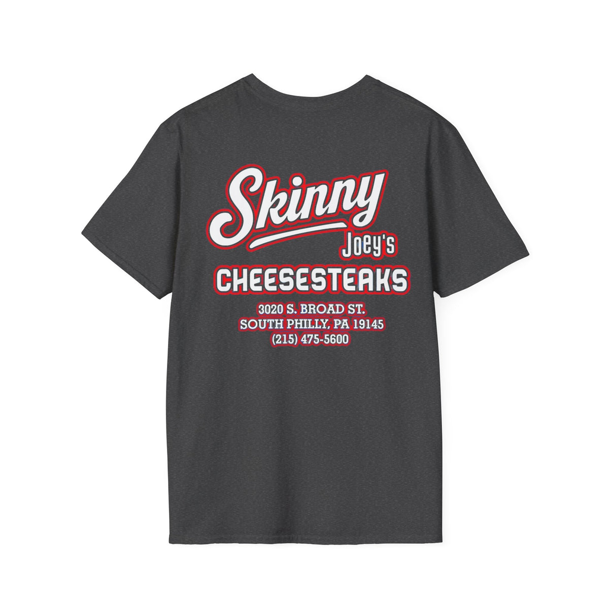 Skinny Joey’s Cheesesteaks Unisex Softstyle T-Shirt | South Philly 3020 S. Broad St.