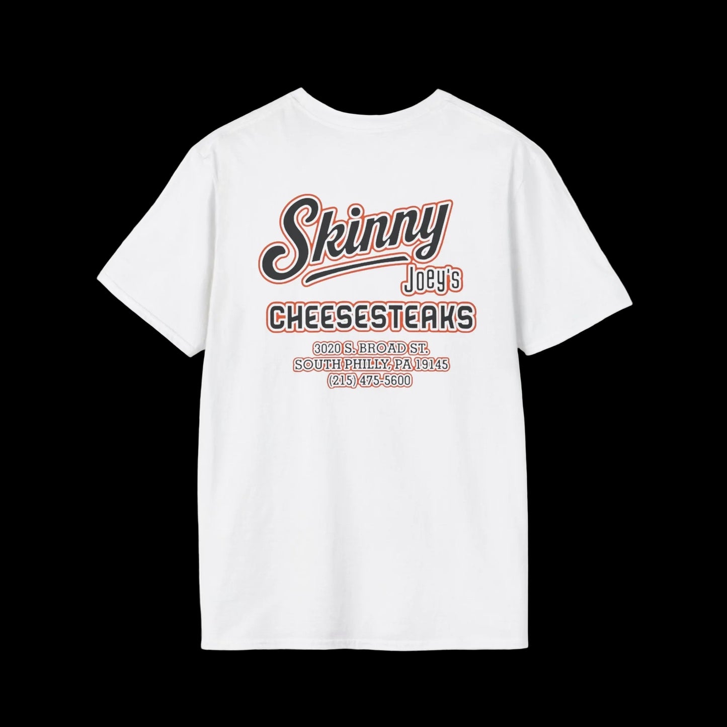 Skinny Joeys x Flyers Tee South Philly Classic - side view - Skinny Joey's Cheesesteaks