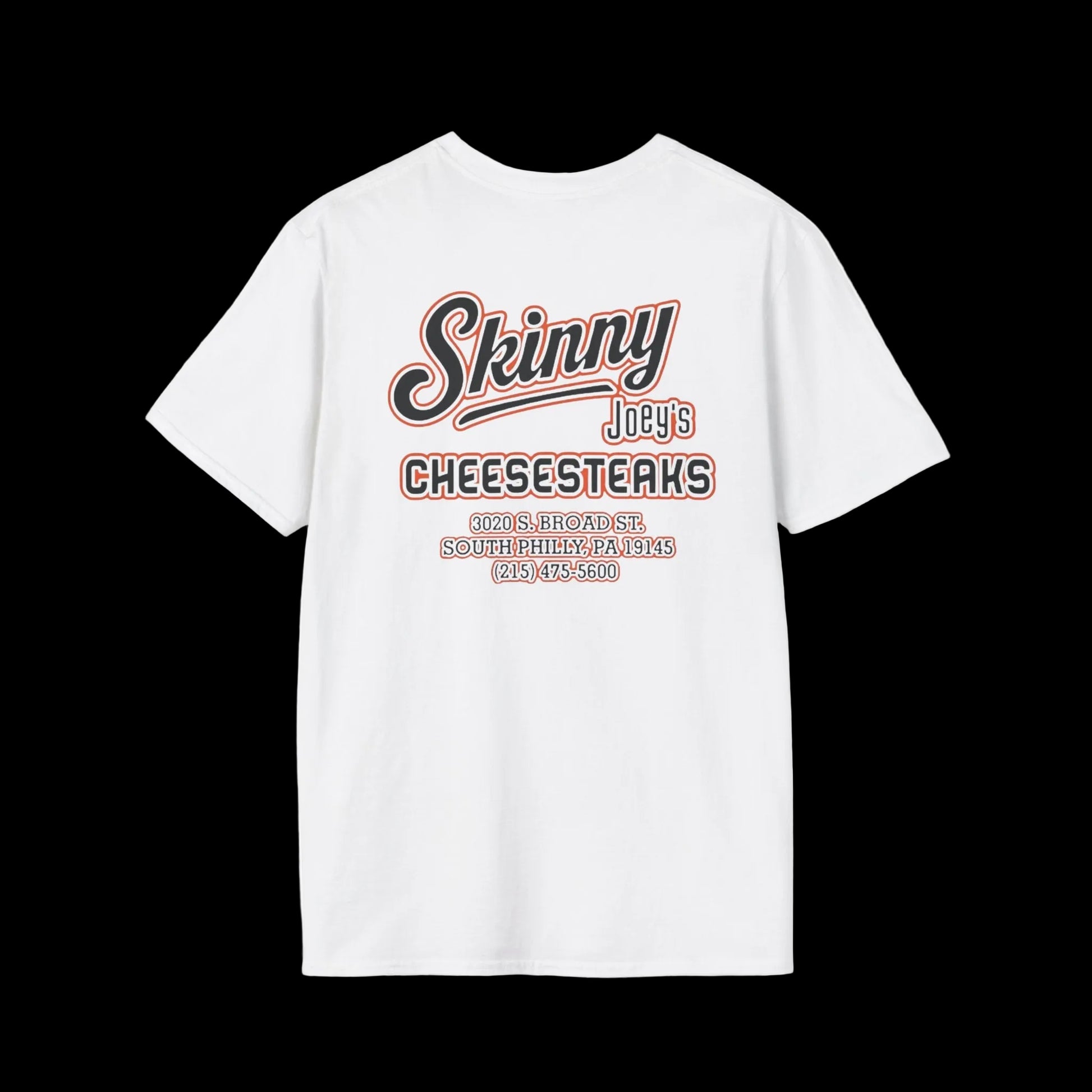 Skinny Joeys x Flyers Tee South Philly Classic - side view - Skinny Joey's Cheesesteaks