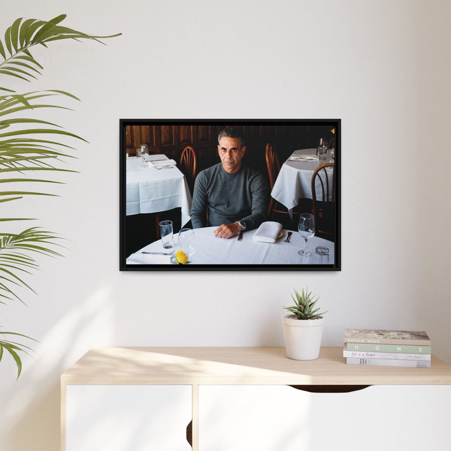 Skinny Joey Merlino Autographed - "We Can Go Anywhere" Matte Canvas, Black Frame