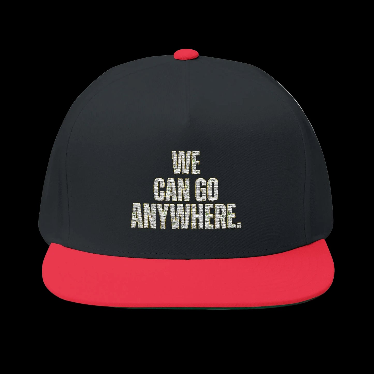 We Can Go Anywhere Embroidered Skinny Joey Hat