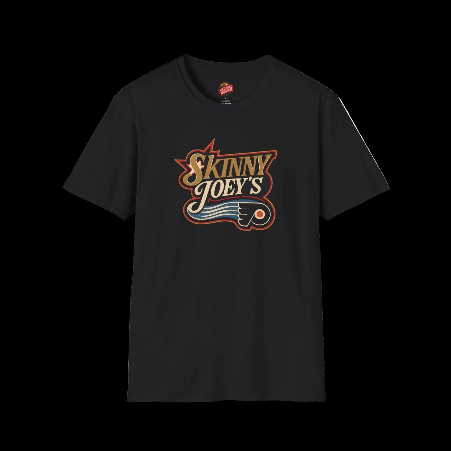 Black t-shirt with 'HORACE' printed on a white background