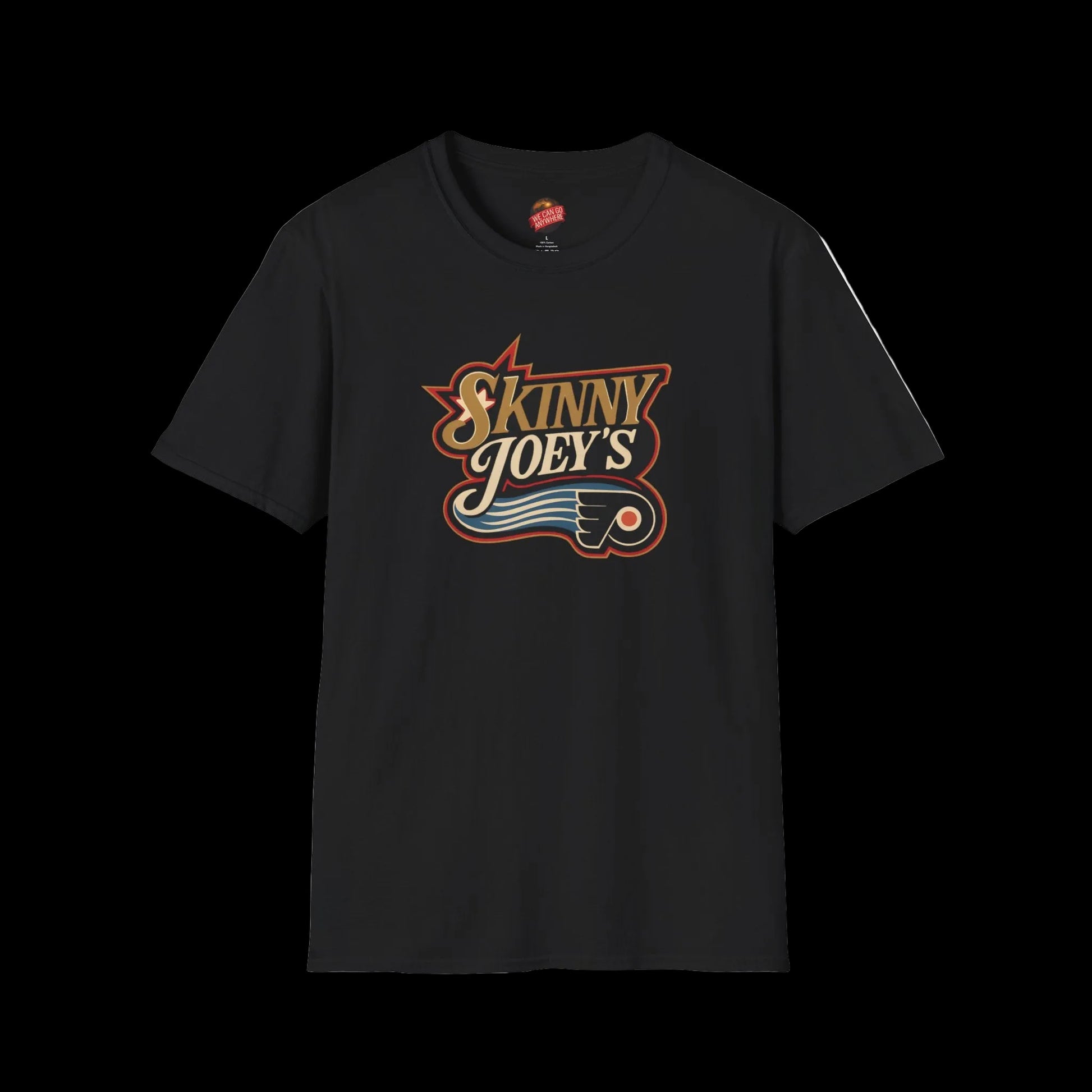 Black t-shirt with 'HORACE' printed on a white background