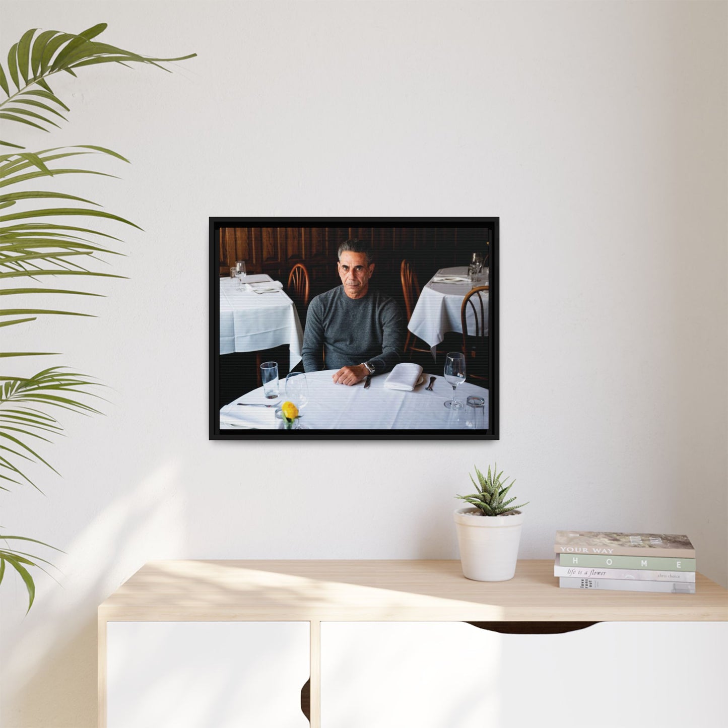 Skinny Joey Merlino Autographed - "We Can Go Anywhere" Matte Canvas, Black Frame