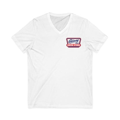 Skinny Joey's Cheesesteaks V-Neck T-Shirt