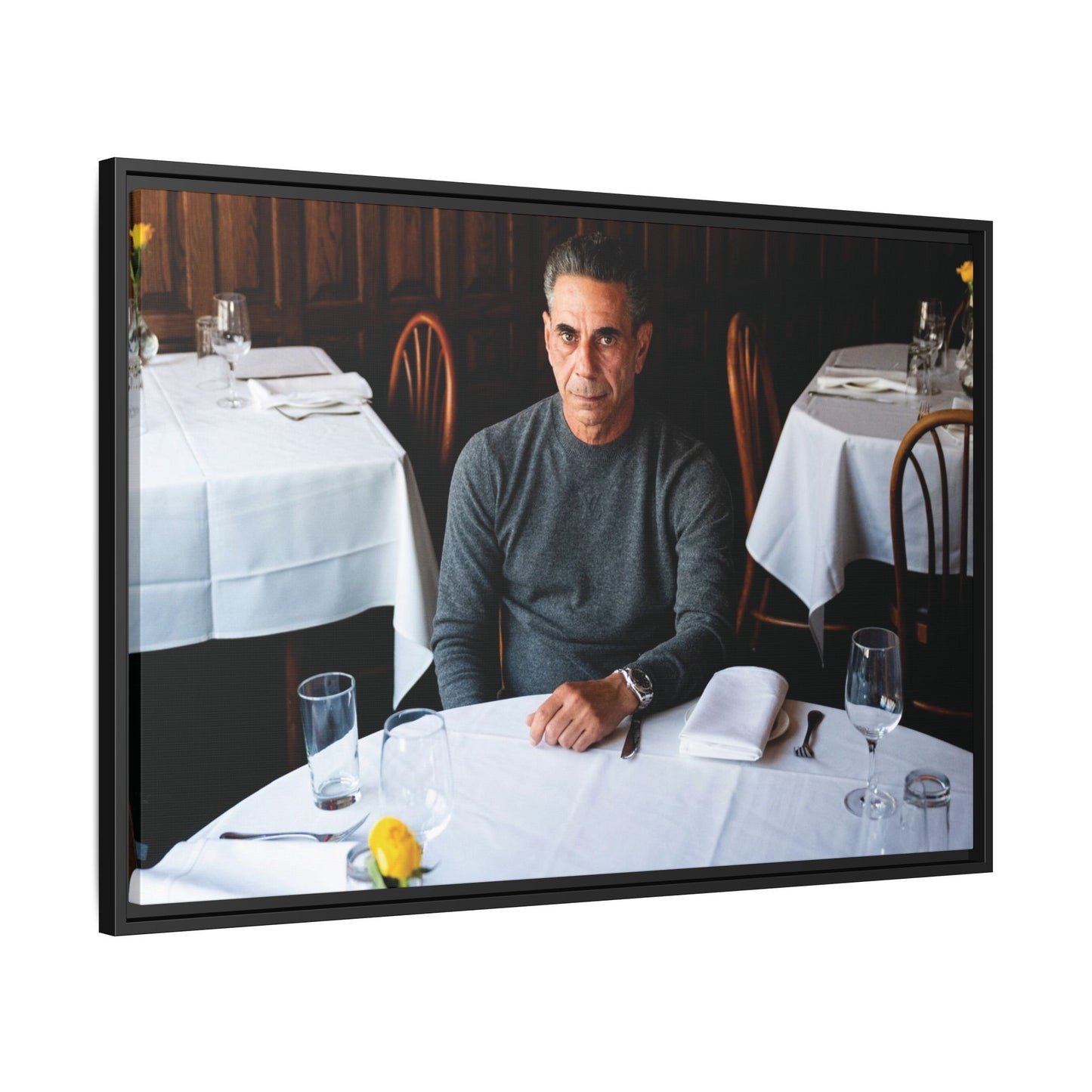 Skinny Joey Merlino Autographed - "We Can Go Anywhere" Matte Canvas, Black Frame