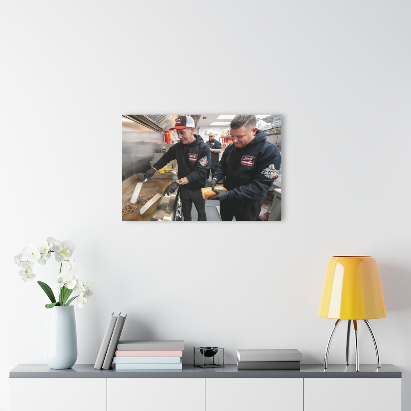 Skinny Joey Merlino and Lil Snuff @ Skinny Joey’s Cheesesteaks Acrylic Wall Art