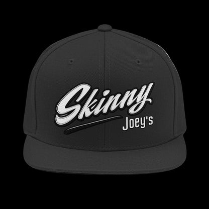 Skinny Joeys Snapback Hat Retro Script Baseball Cap - back view - Skinny Joey's Cheesesteaks