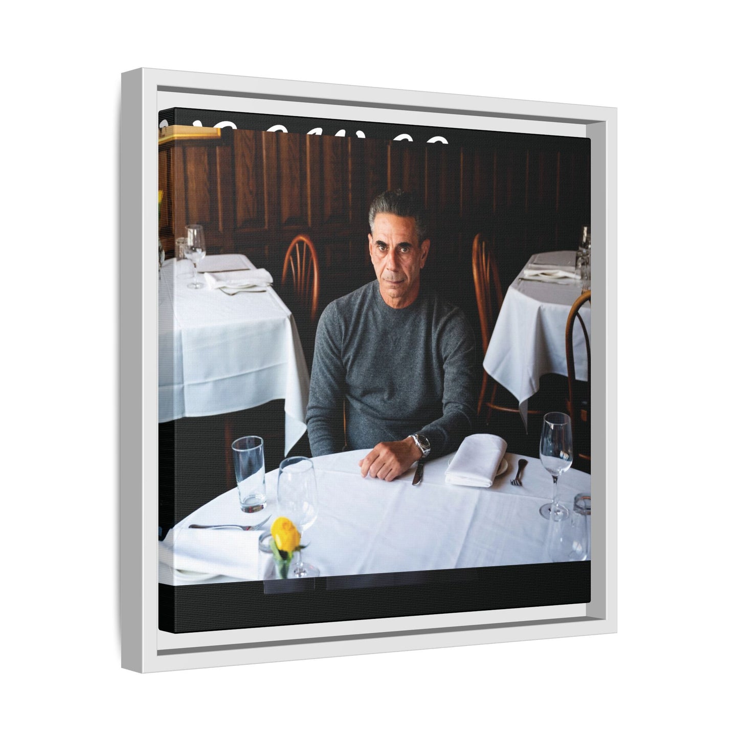 Skinny Joey Merlino Autographed - "We Can Go Anywhere" Matte Canvas, Black Frame