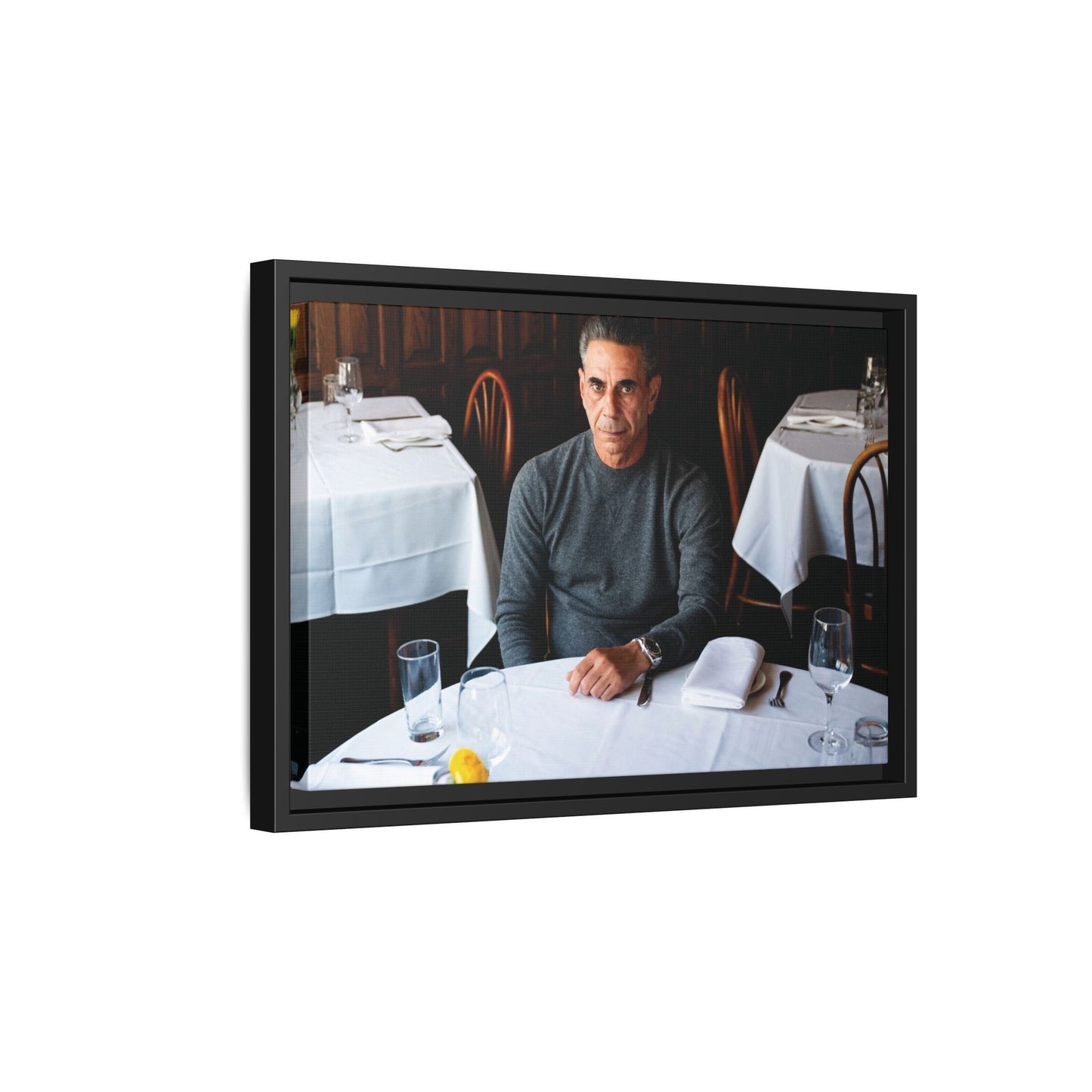 Skinny Joey Merlino Autographed - "We Can Go Anywhere" Matte Canvas, Black Frame