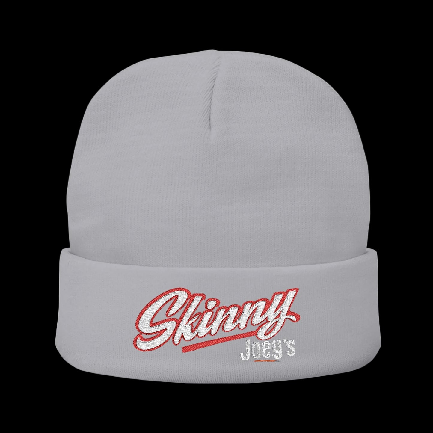 Embroidered 'Skinny' Knit Beanie Winter