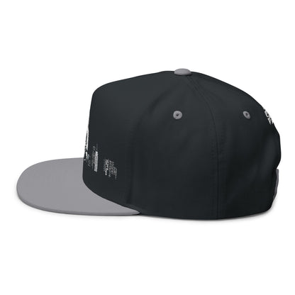 Embroidered Hoodie Silhouette Flat Bill Cap – Urban Streetwear Snapback