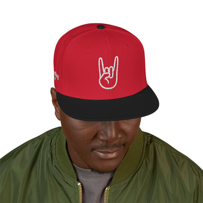 LIL SNUFF × SKINNY — Rock On Embroidered Snapback Cap