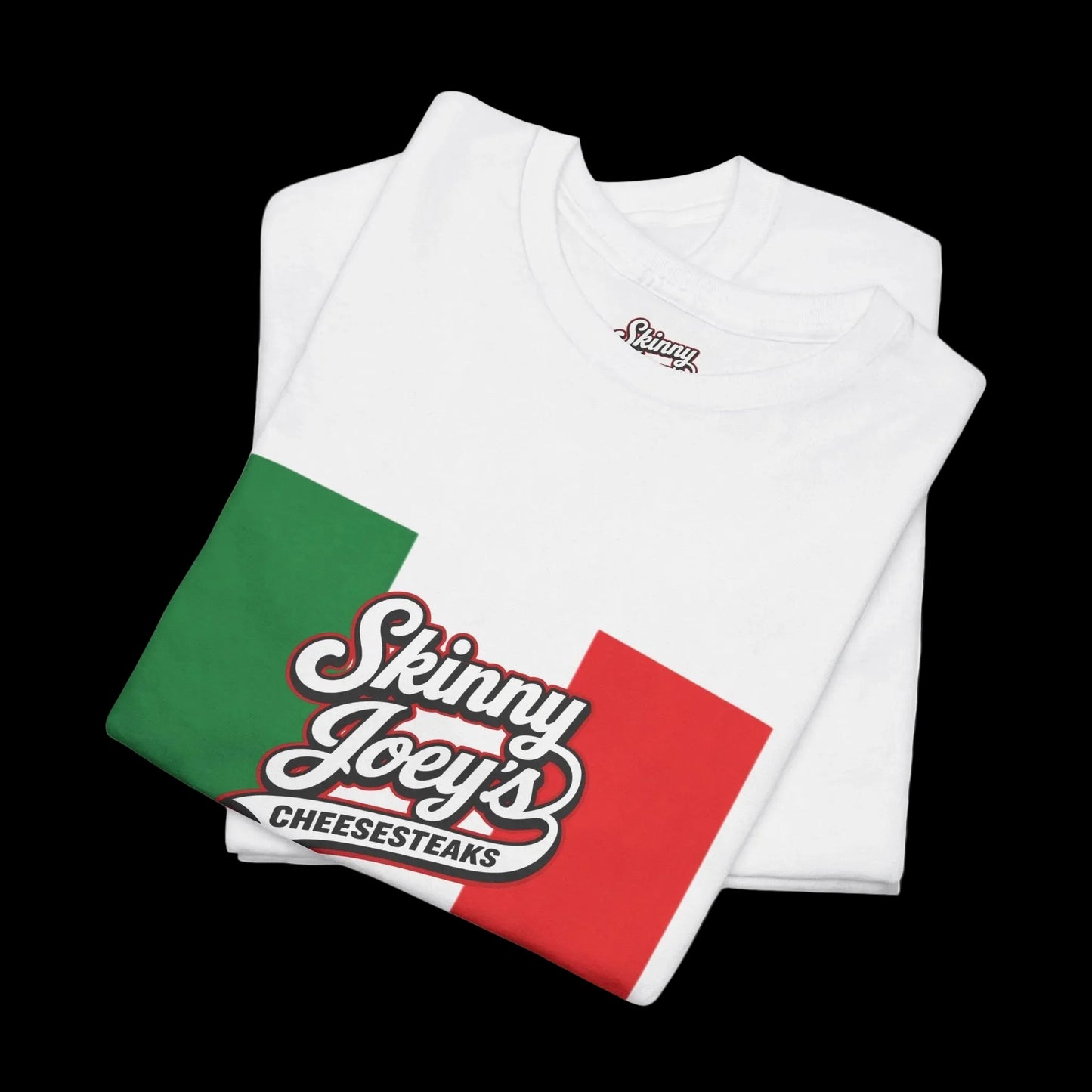 Italian Flag 'Skinny Joey's' Logo T‑Shirt