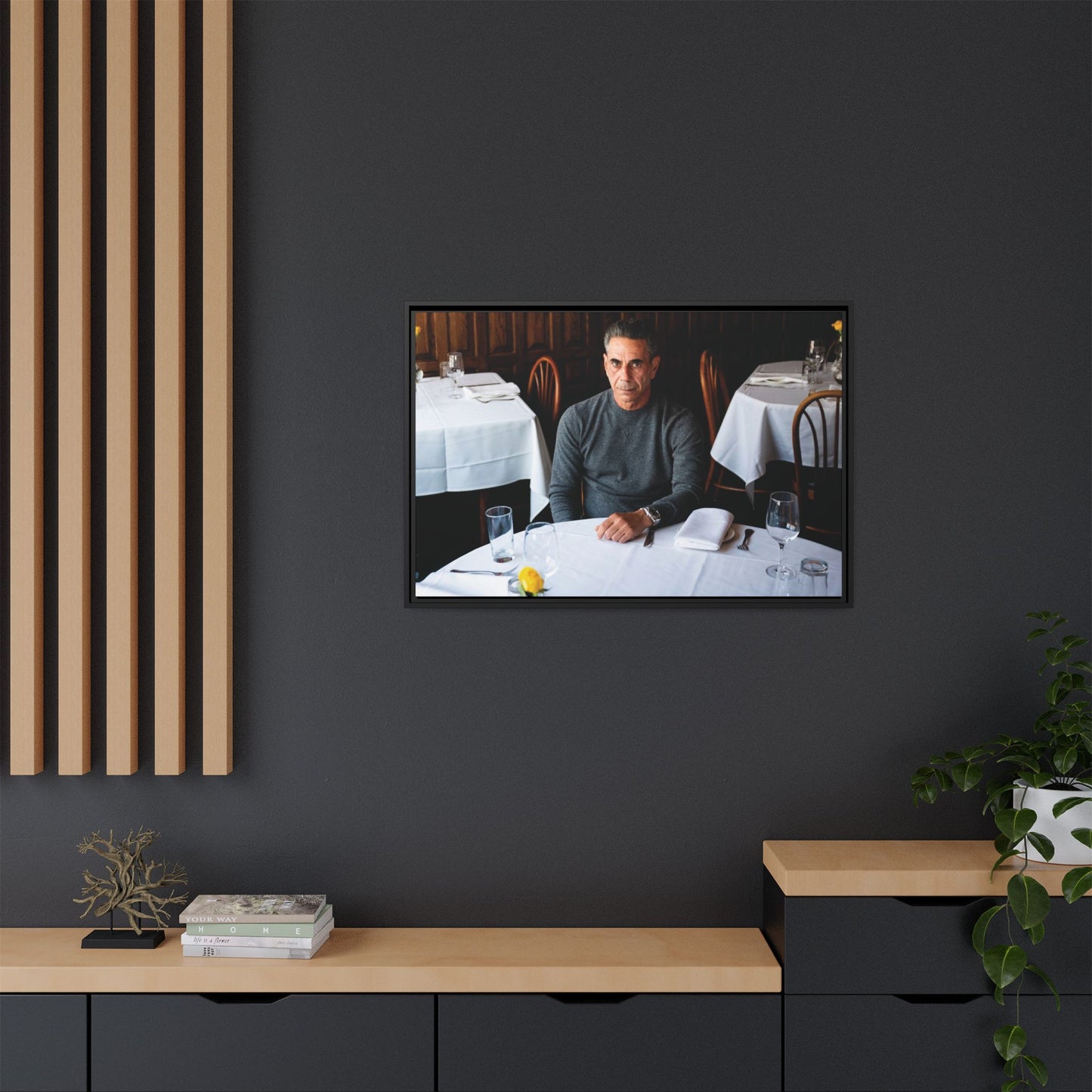 Skinny Joey Merlino Autographed - "We Can Go Anywhere" Matte Canvas, Black Frame