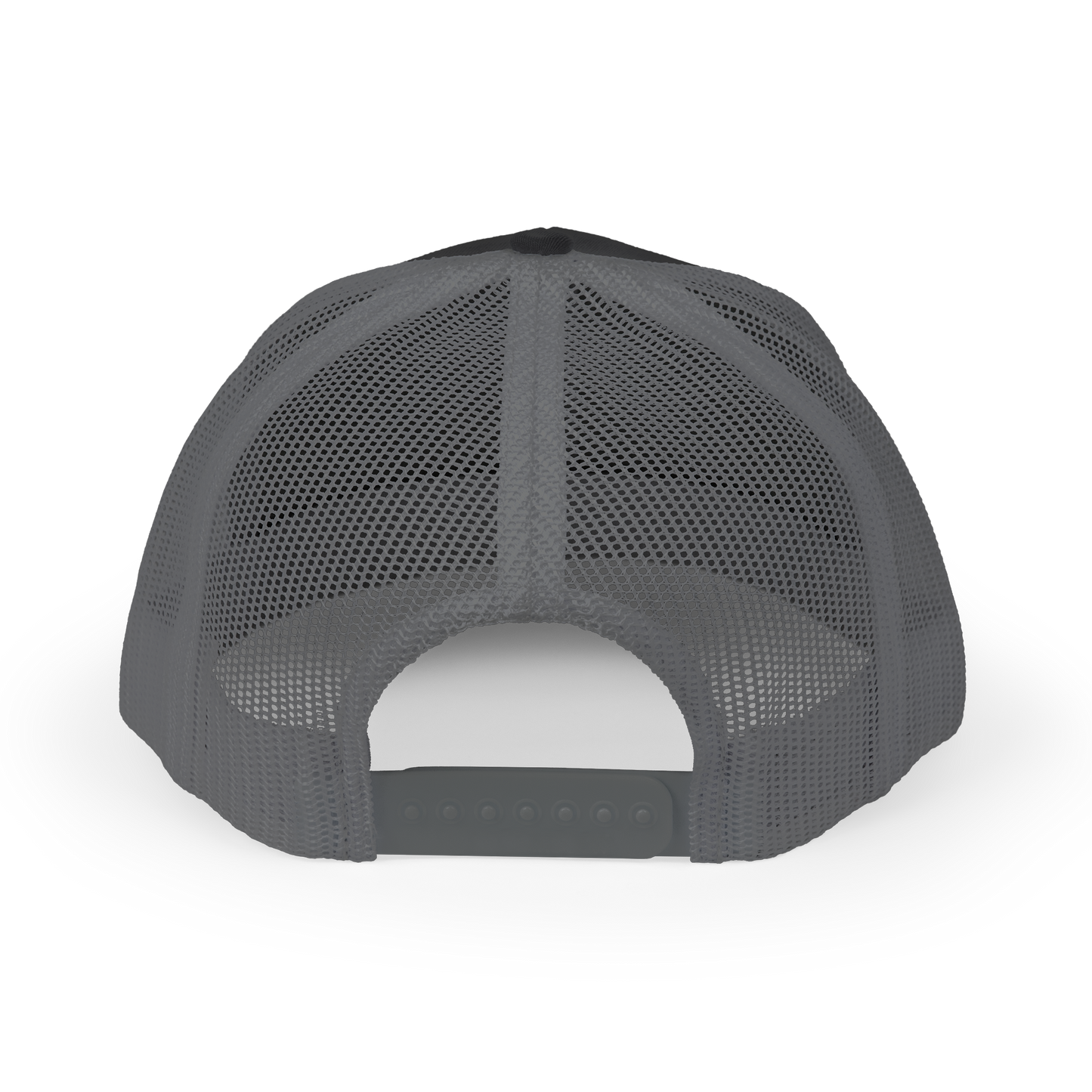 Gray mesh back cap on a white background