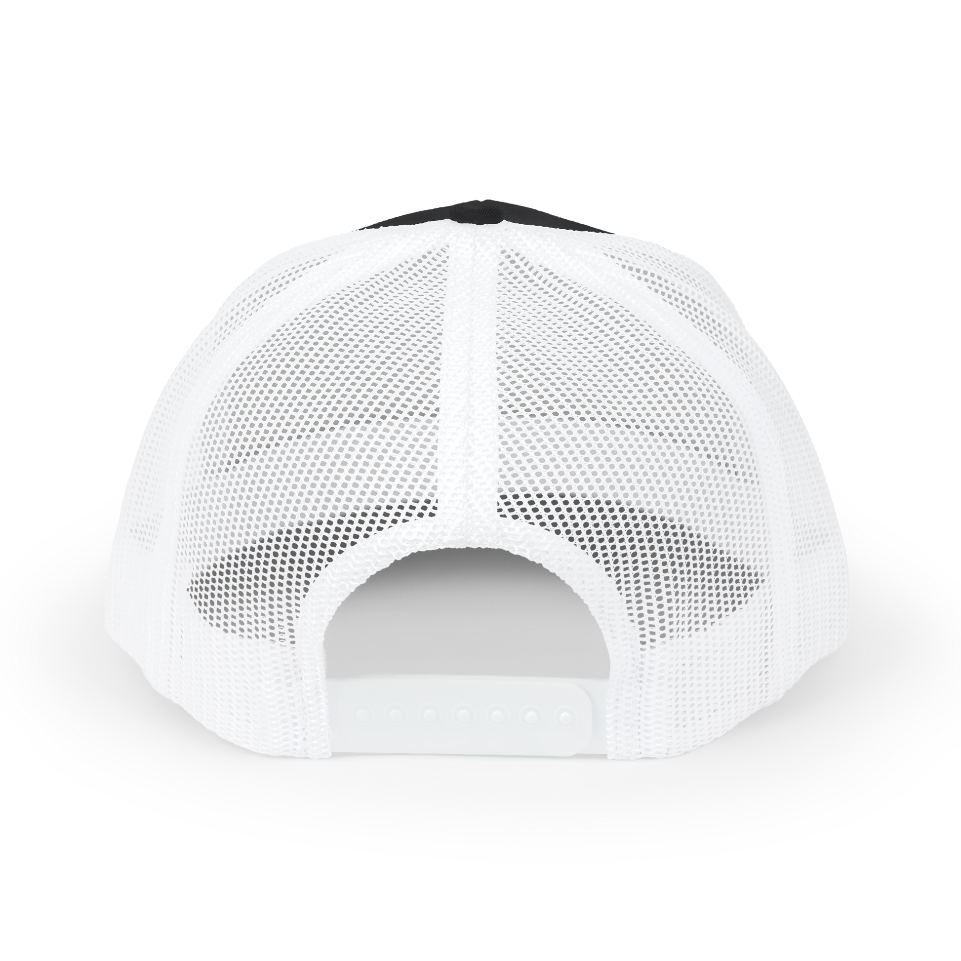 White mesh cap on a white background