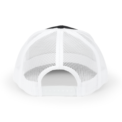 White mesh cap on a white background