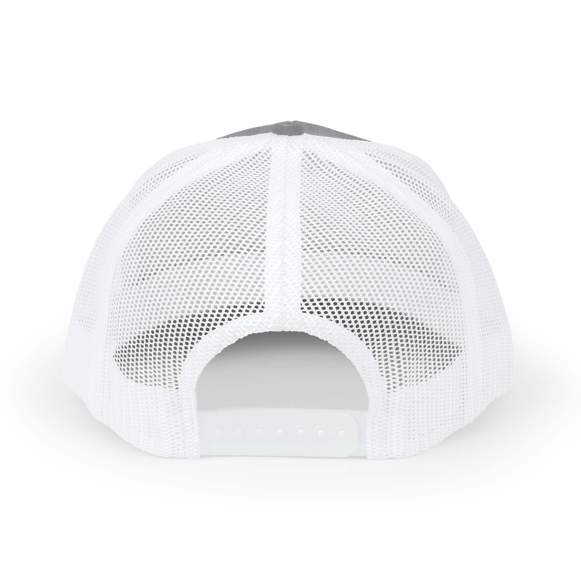 White mesh cap on a white background