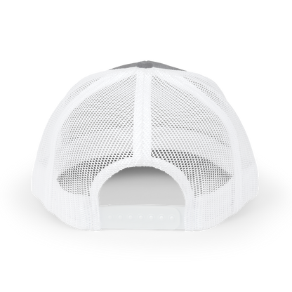 White mesh cap on a white background