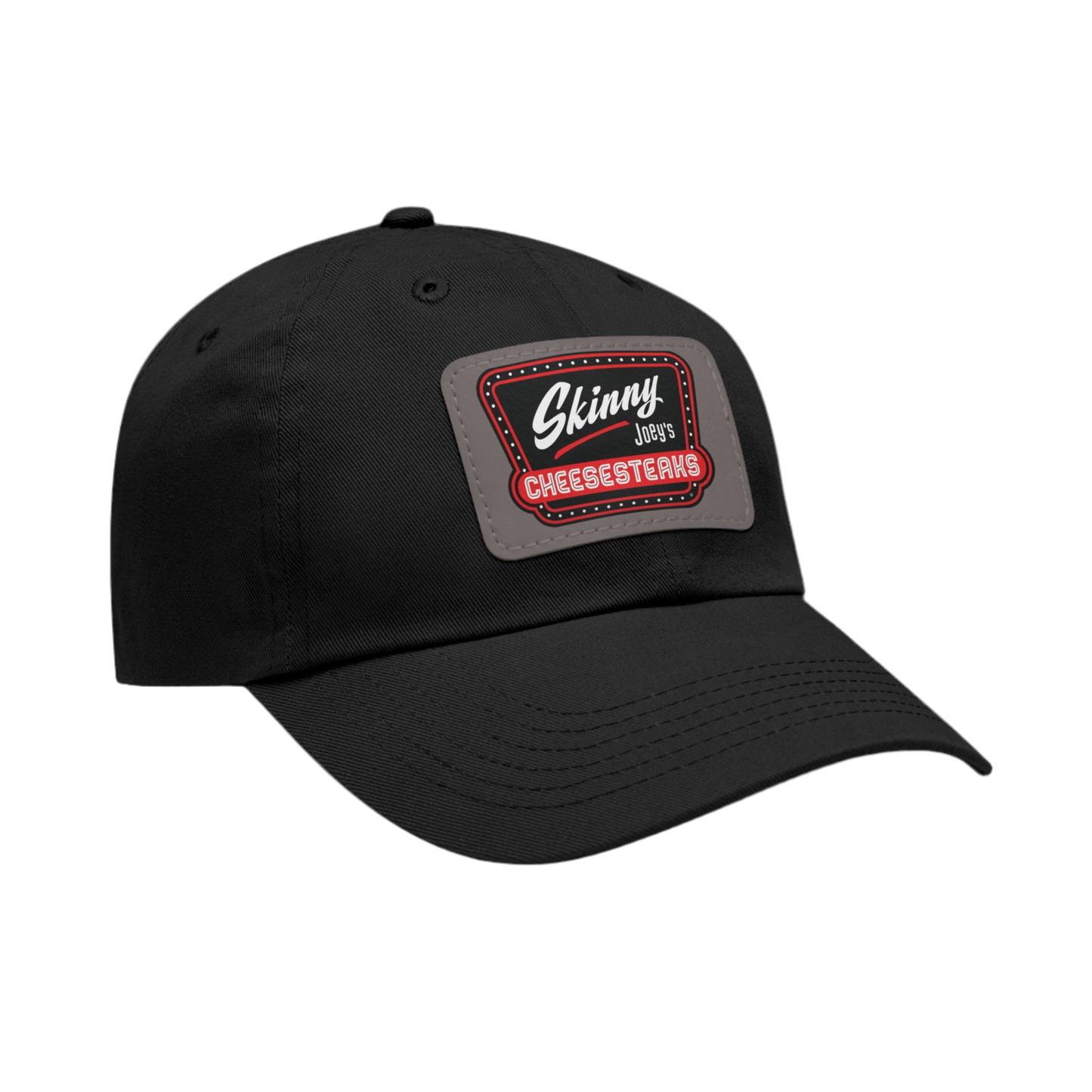Skinny Joey Leather Patch Dad Hat