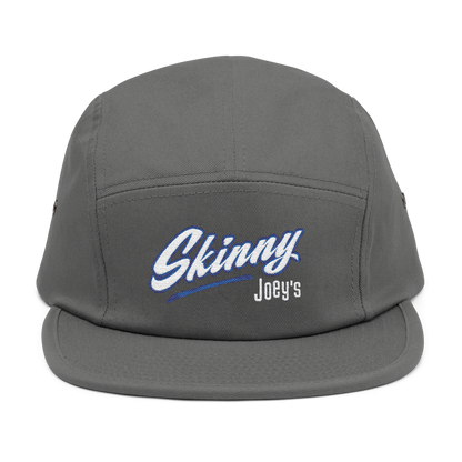 Gray cap with 'Skinny Joey's' text on a white background