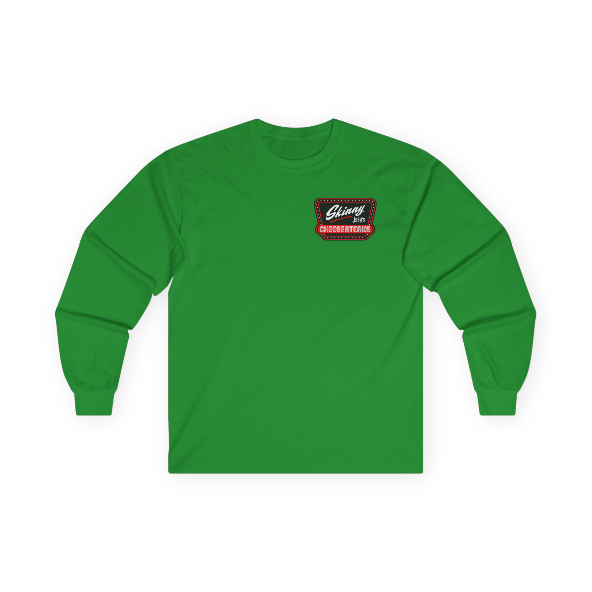 Skinny Joey's Cheesesteaks Long Sleeve Tee - side view - Skinny Joey's Cheesesteaks